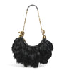 Black Feather Shoulder Bag