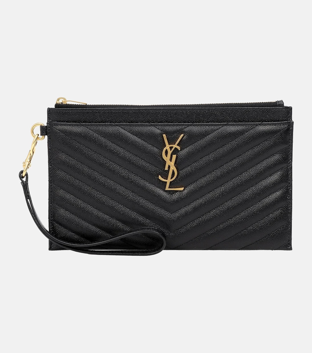 Saint Laurent - Monogram Large leather pouch