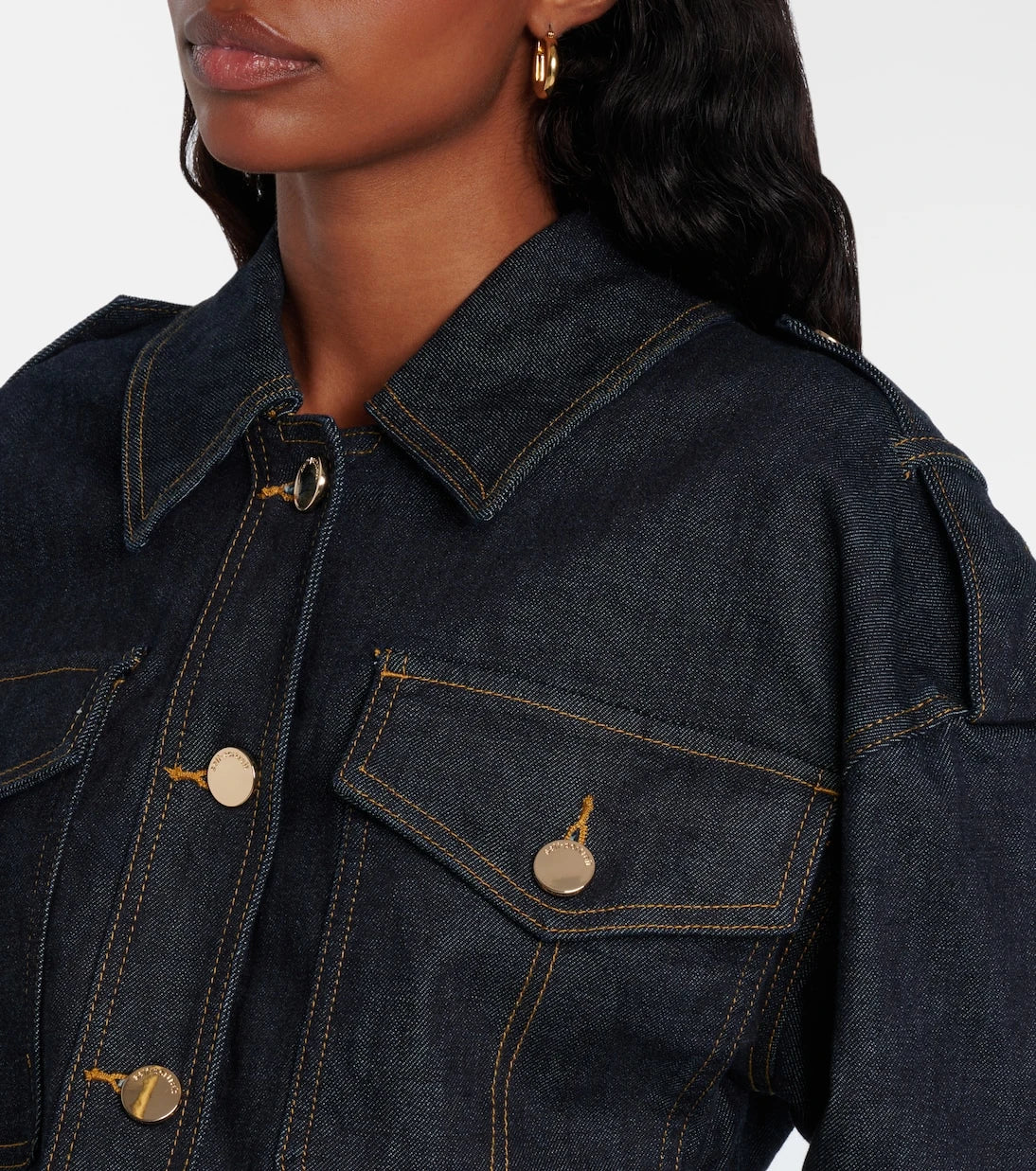 Self-Portrait - Denim romper