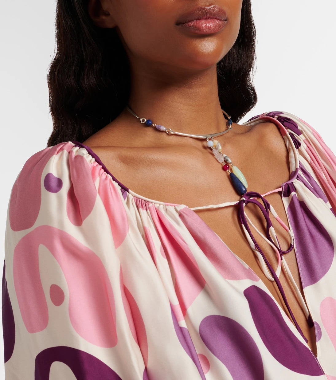 Adriana Degreas - Printed satin minidress