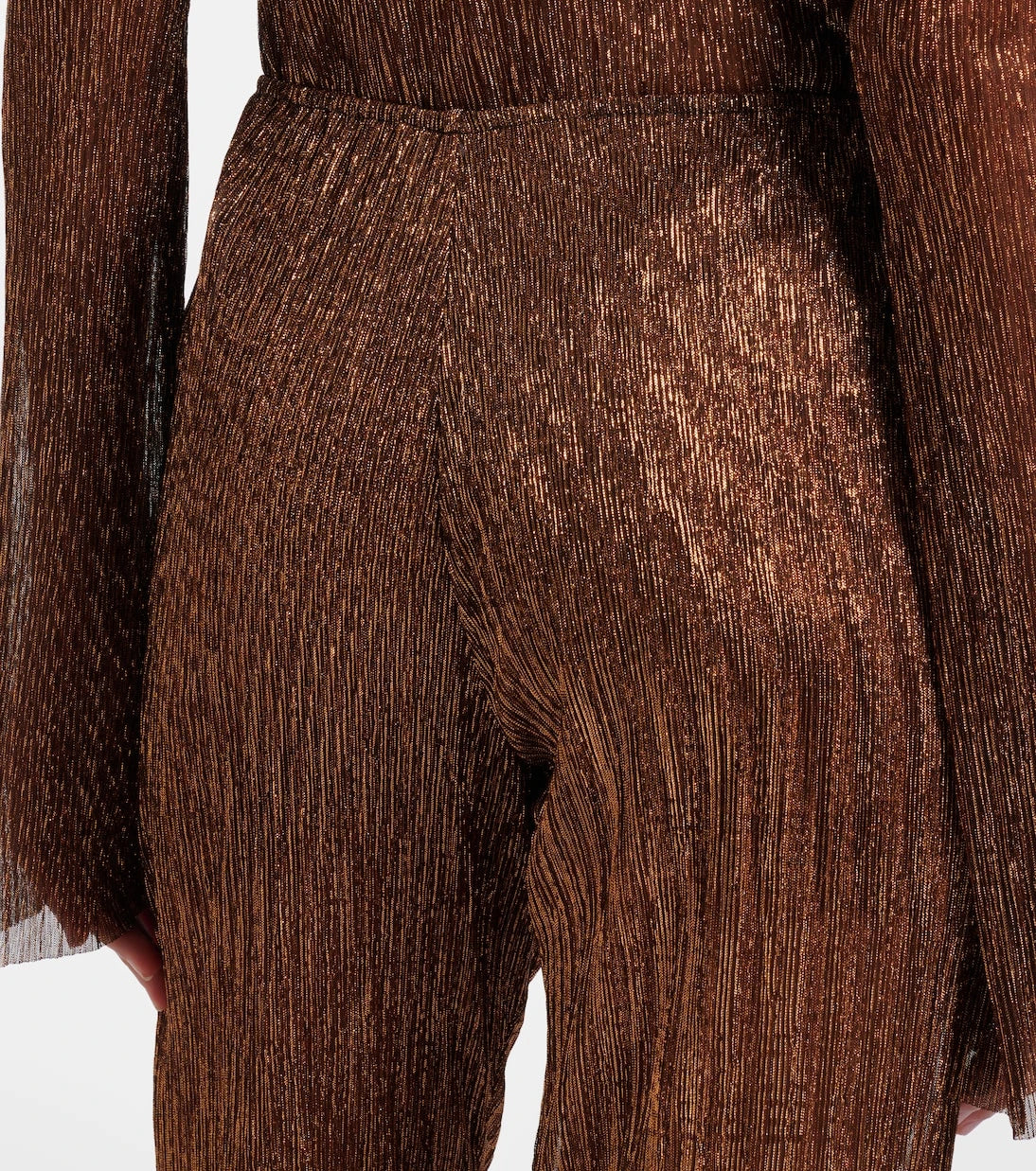 Cala de la Cruz - Dries lamé flared pants