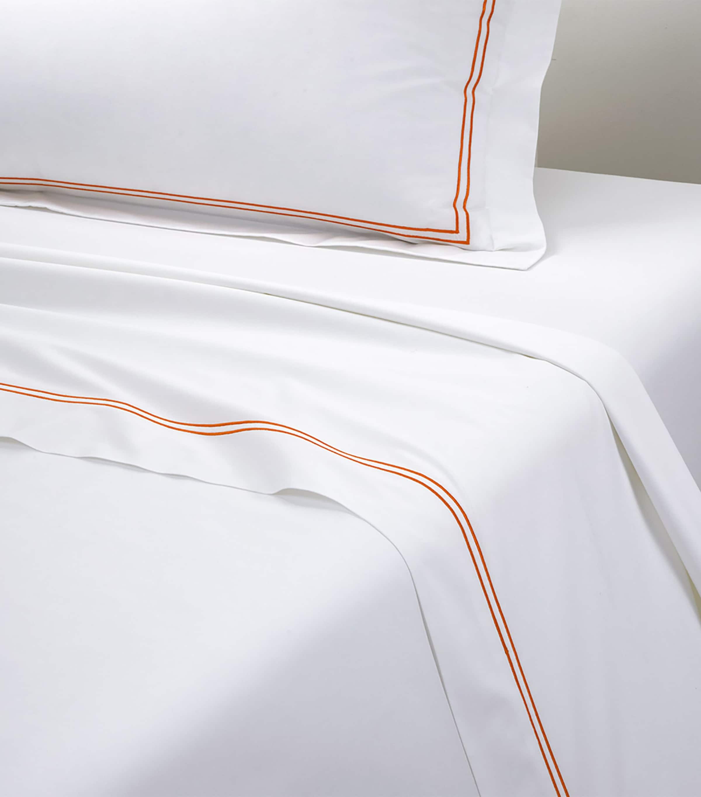 Organic Cotton Duo Orange Double Flat Sheet (240cm x 295cm)
