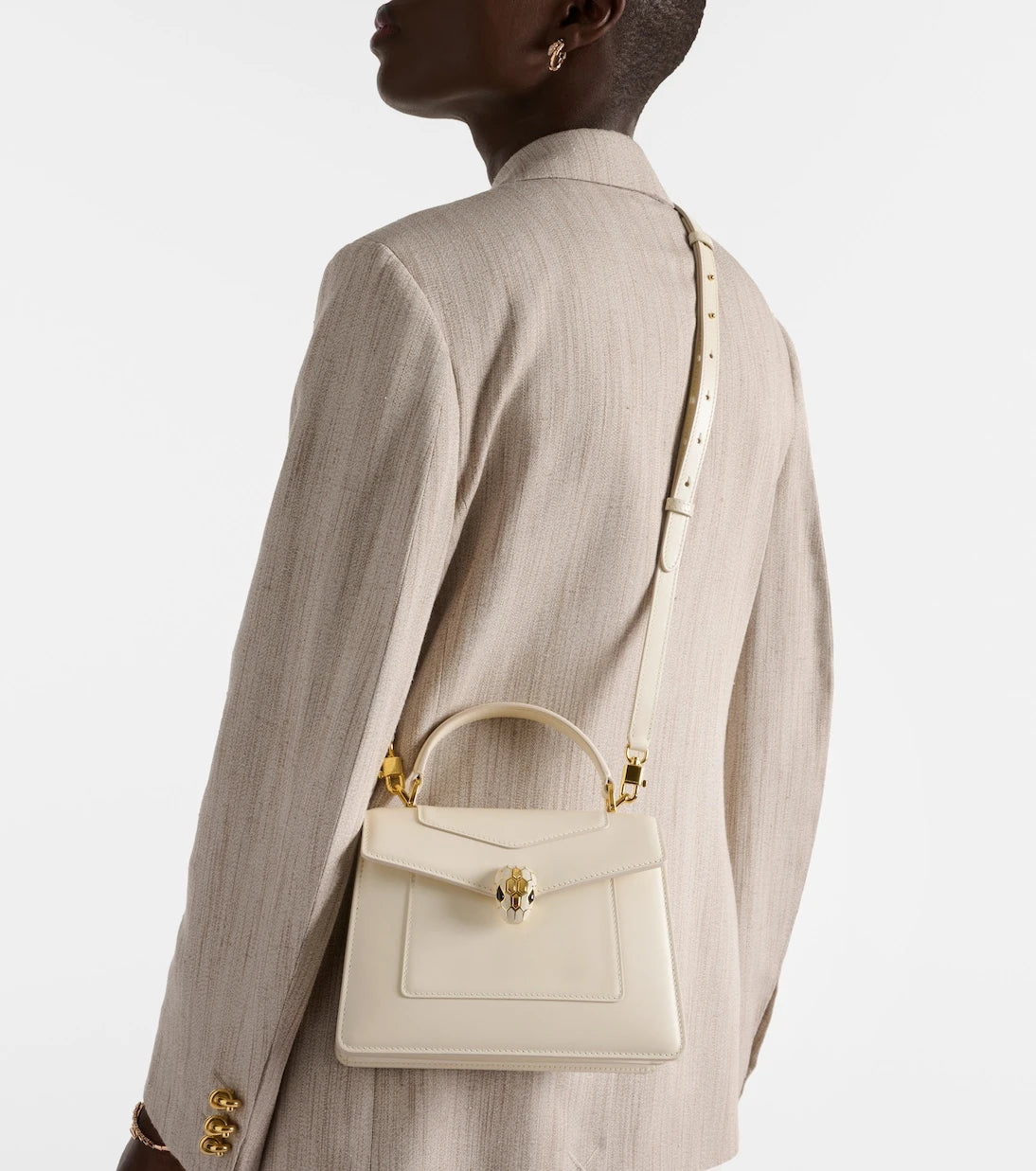 Bvlgari - Serpenti Forever Medium leather top-handle bag