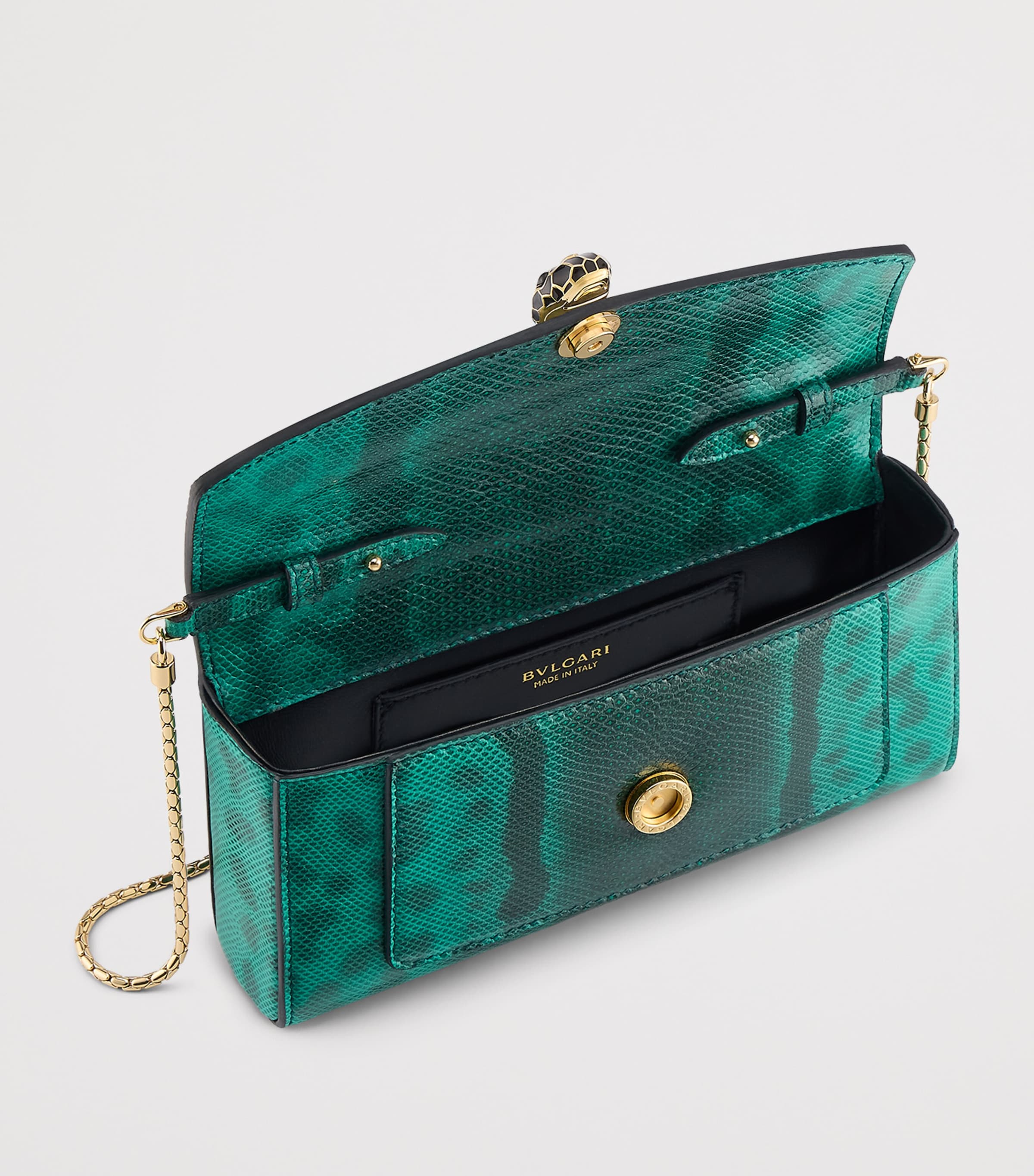 Green Karung Leather Serpenti Forever Phone Case