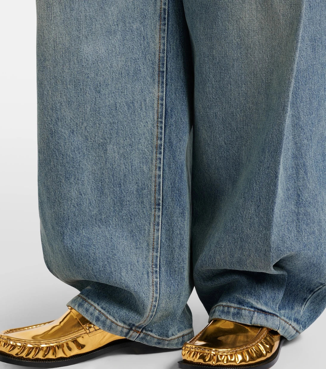 Loewe - Pleated wide-leg jeans