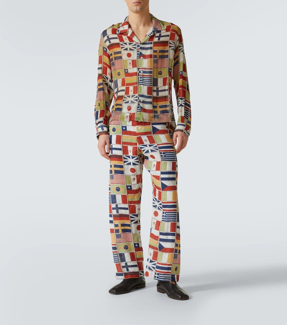 Bode - International printed silk shirt