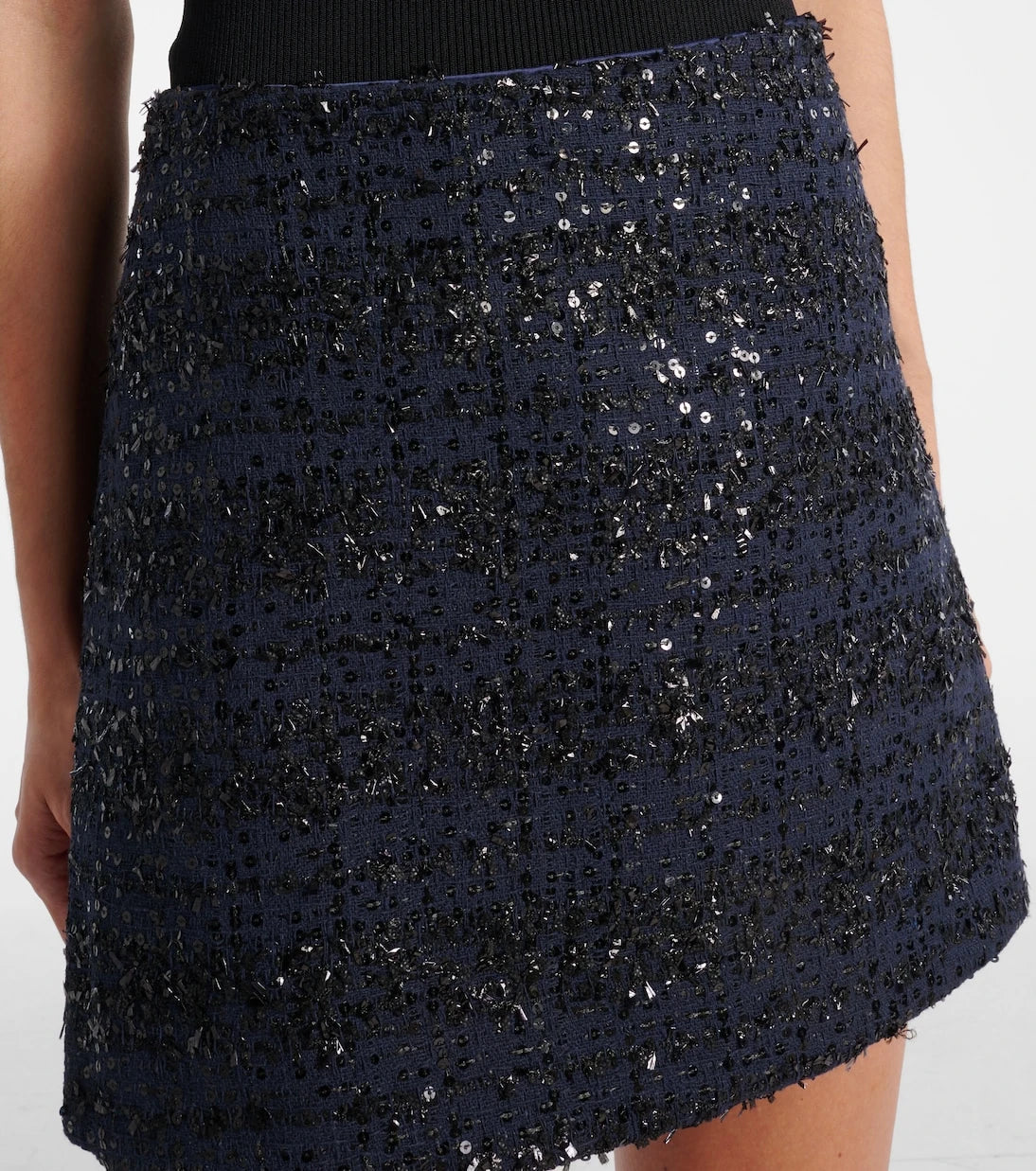 Rotate - Sequined bouclé miniskirt