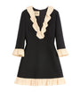 Valentino Black Crepe Couture Mini Dress
