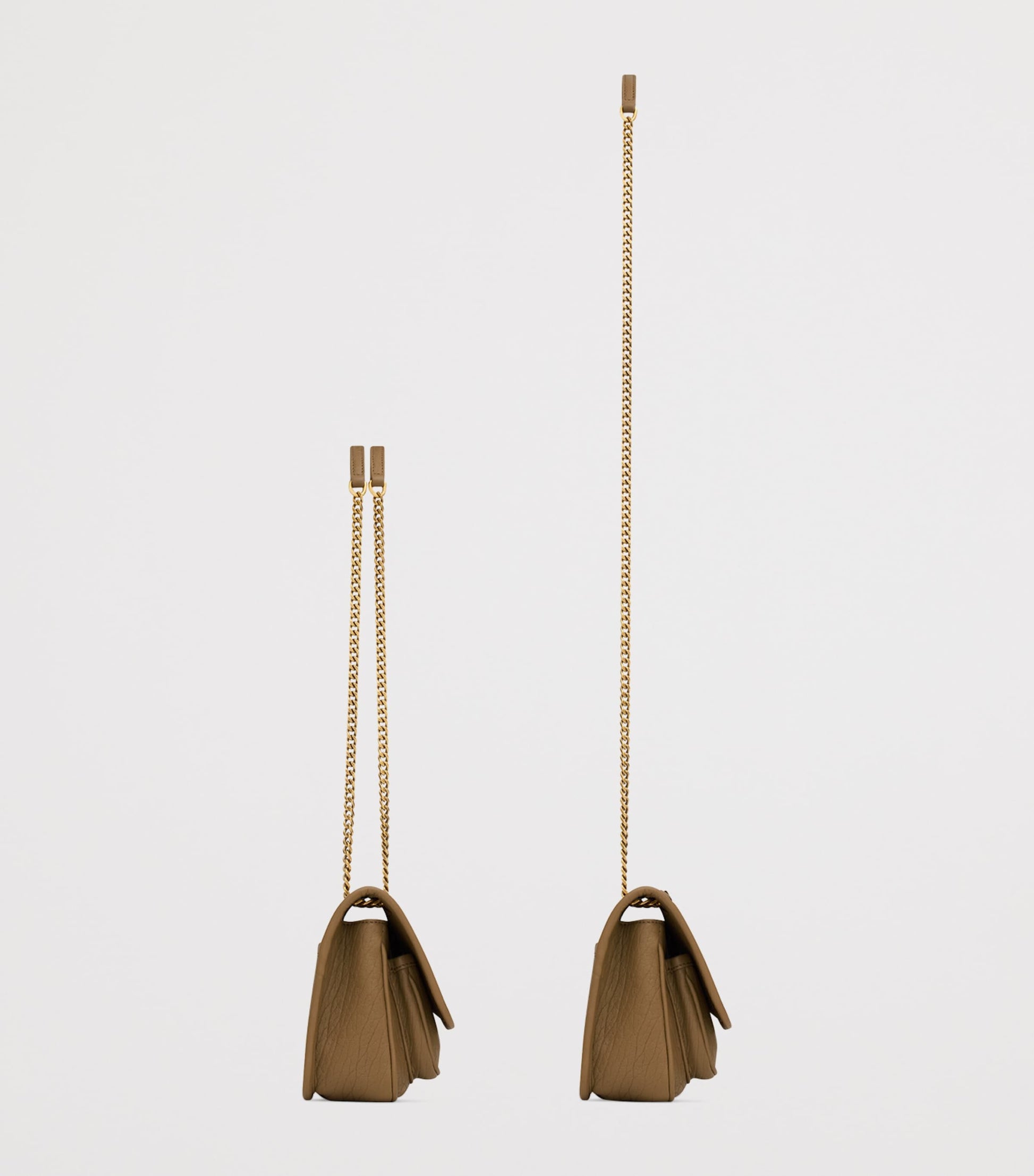 Saint Laurent Beige Mini Leather Niki Shoulder Bag