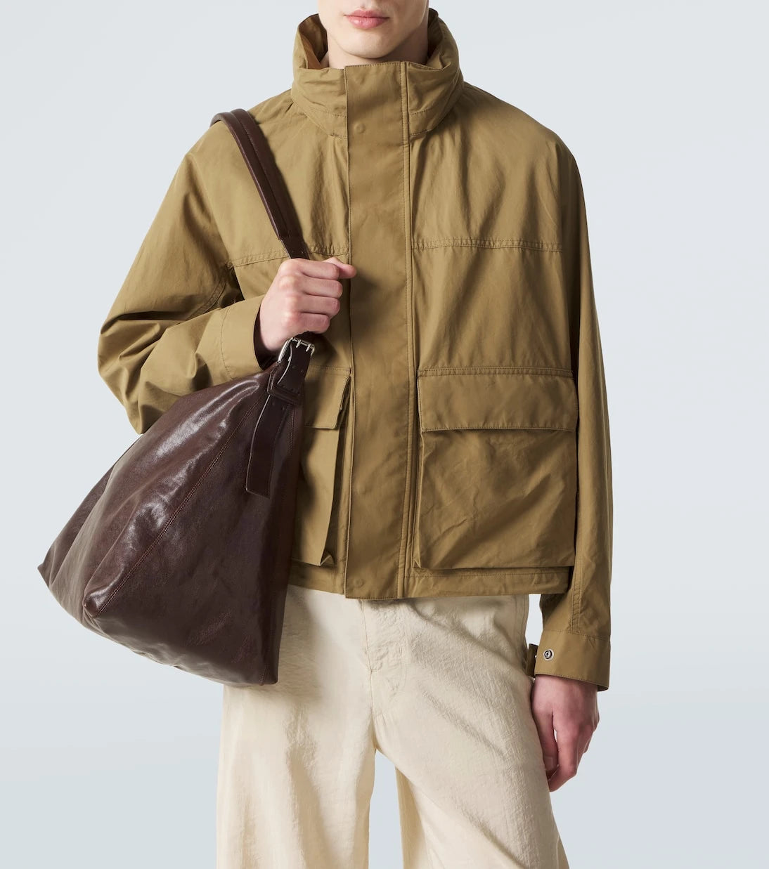 Lemaire - Belted leather shoulder bag