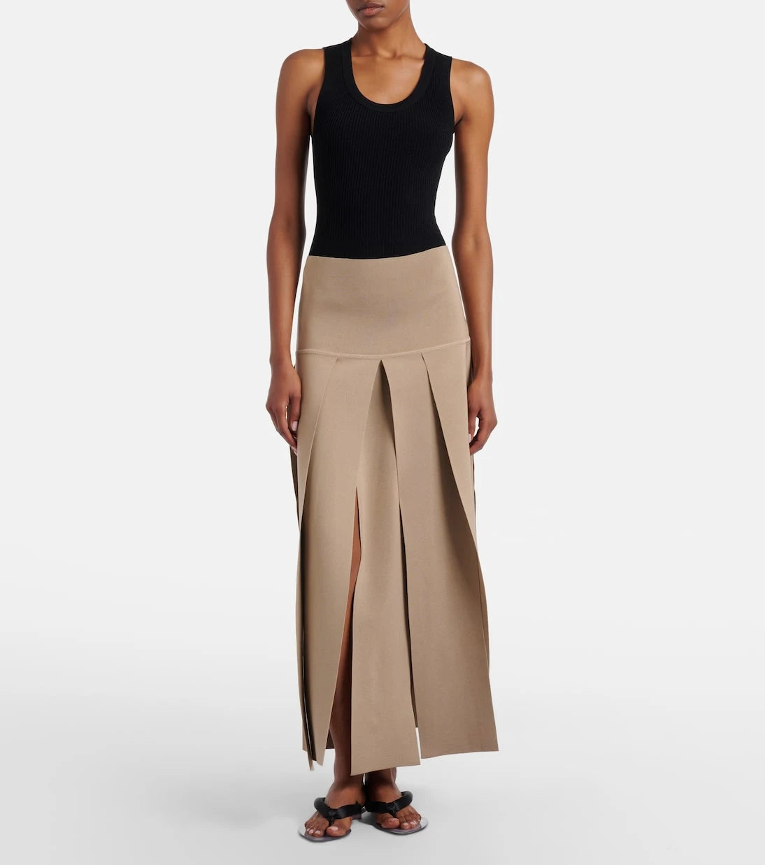Alaïa - Pleated maxi skirt