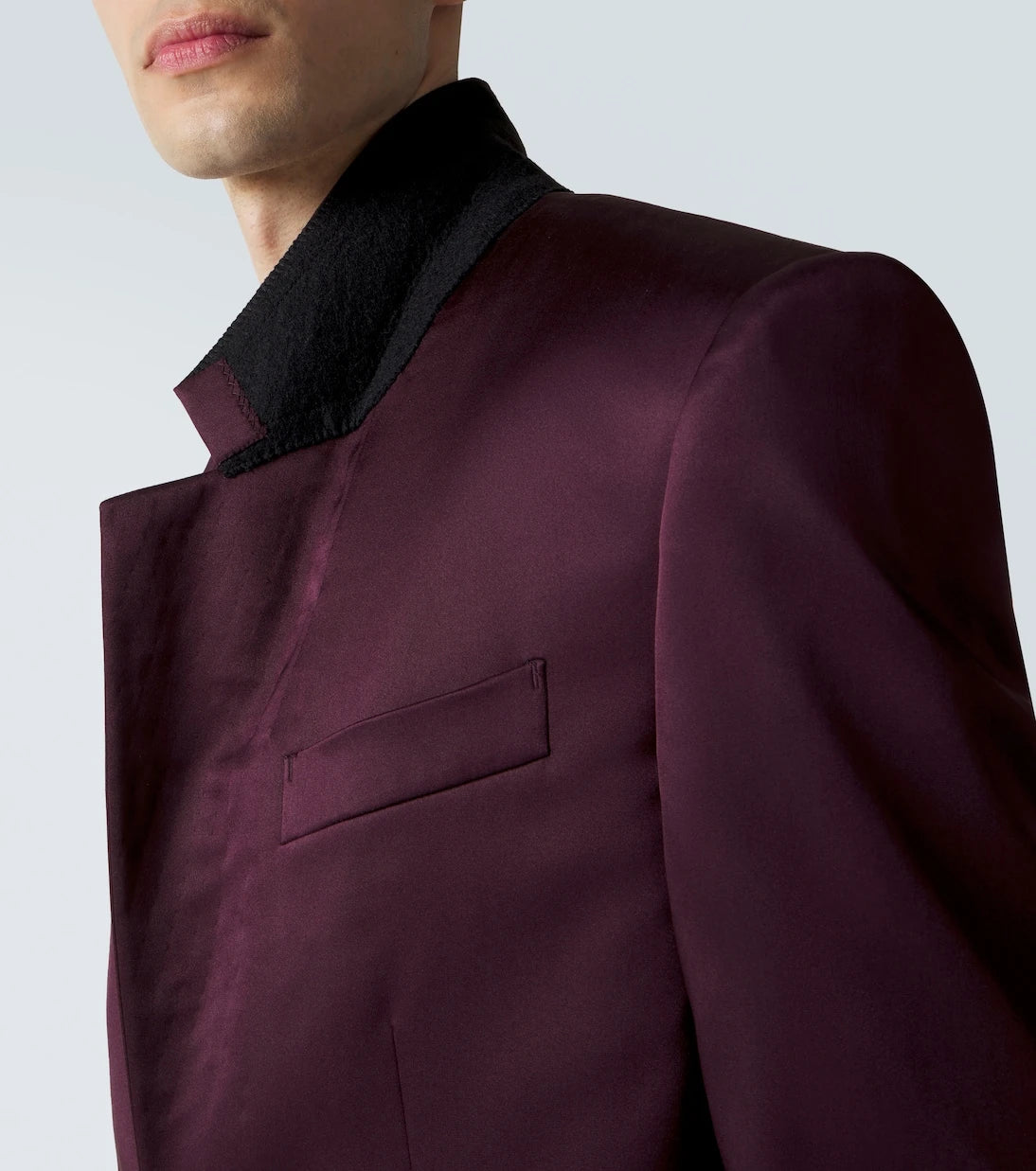 Saint Laurent - İpek saten takım ceket