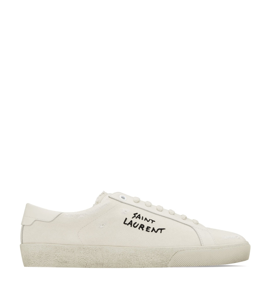White Canvas Court Classic SL/06 Sneakers