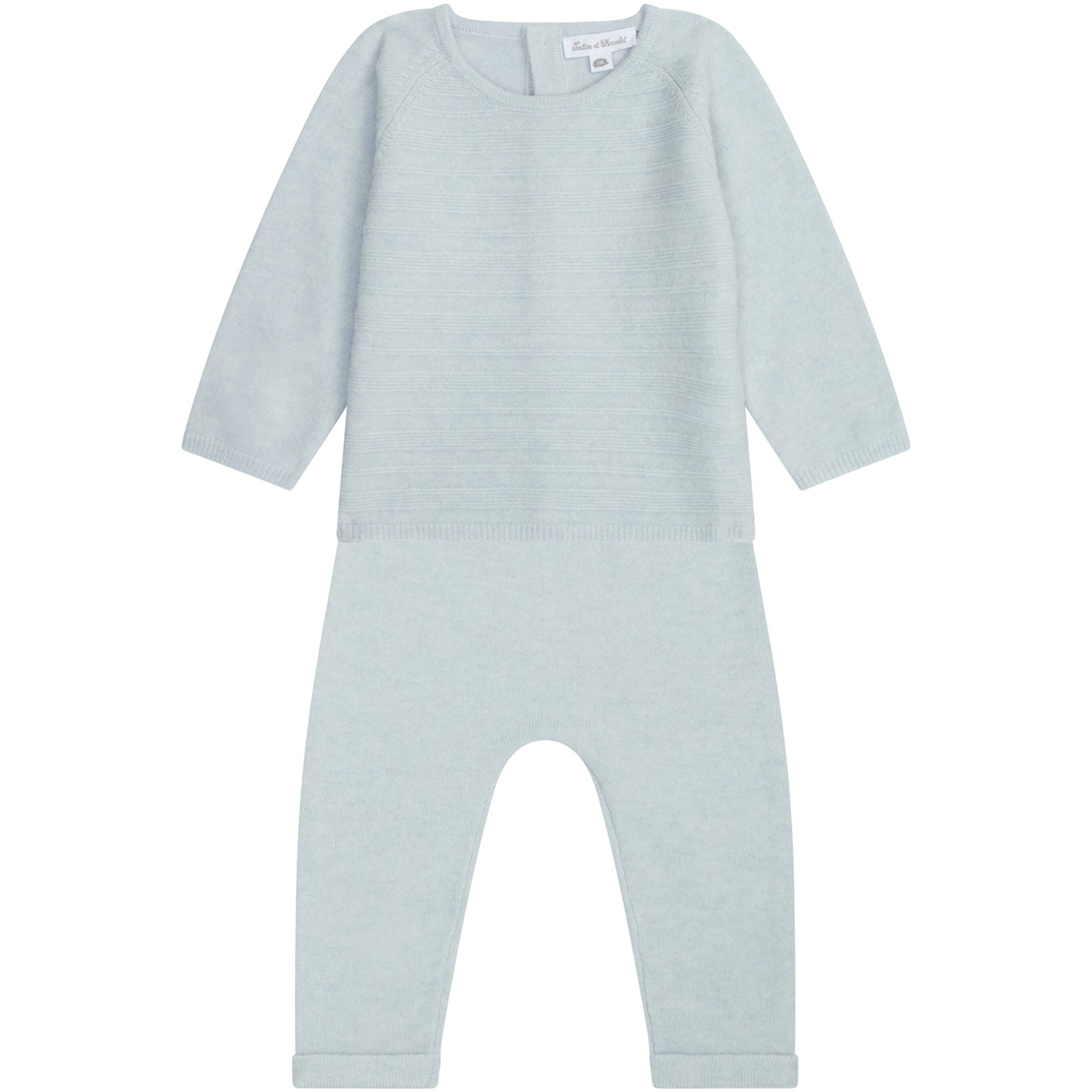 Wool-Cashmere Sweater and Trousers Set (0-24 Months)