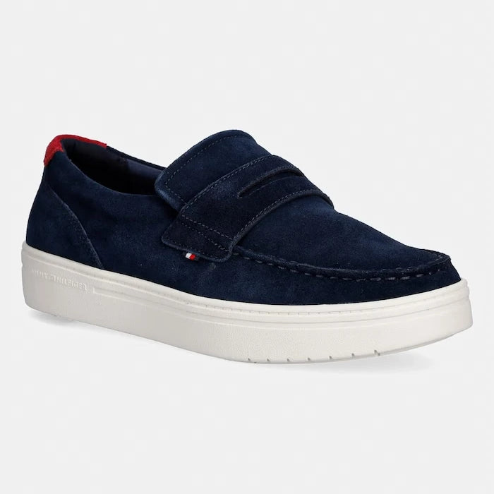 Tommy Hilfiger erkek süet mokasen MODERN LIGHT HYBRID SUEDE LOAFER