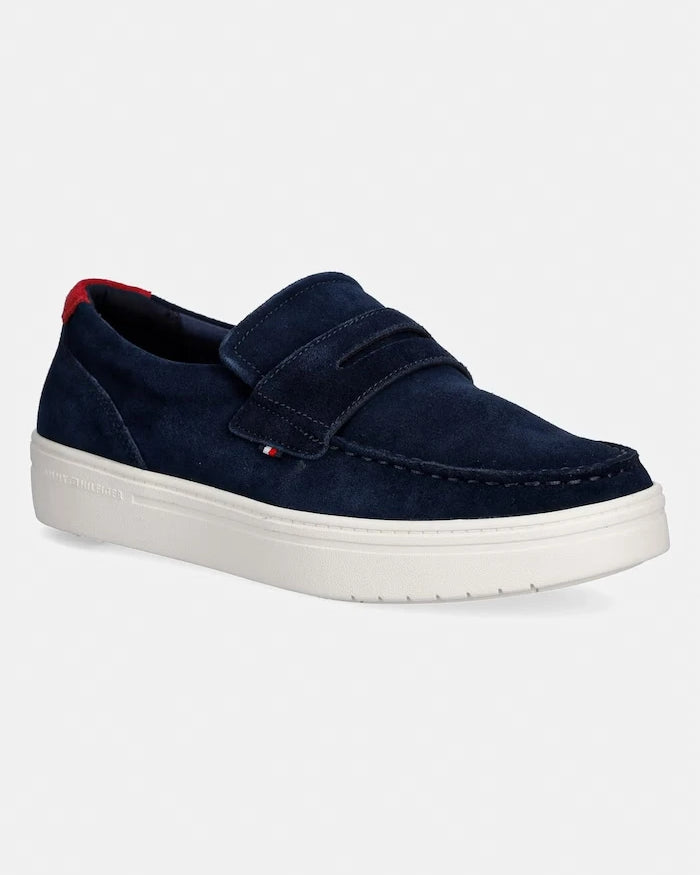 Tommy Hilfiger erkek süet mokasen MODERN LIGHT HYBRID SUEDE LOAFER