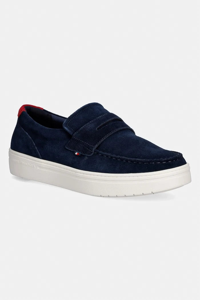 Tommy Hilfiger erkek süet mokasen MODERN LIGHT HYBRID SUEDE LOAFER