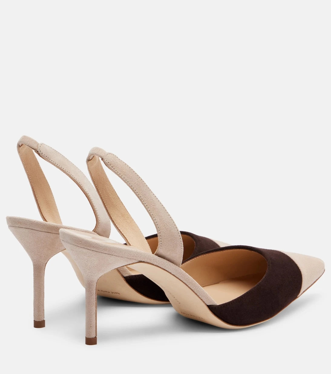 Manolo Blahnik - Capsli 70 süet arkası açık topuklu ayakkabı