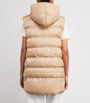 Beige Padded Hooded Gilet