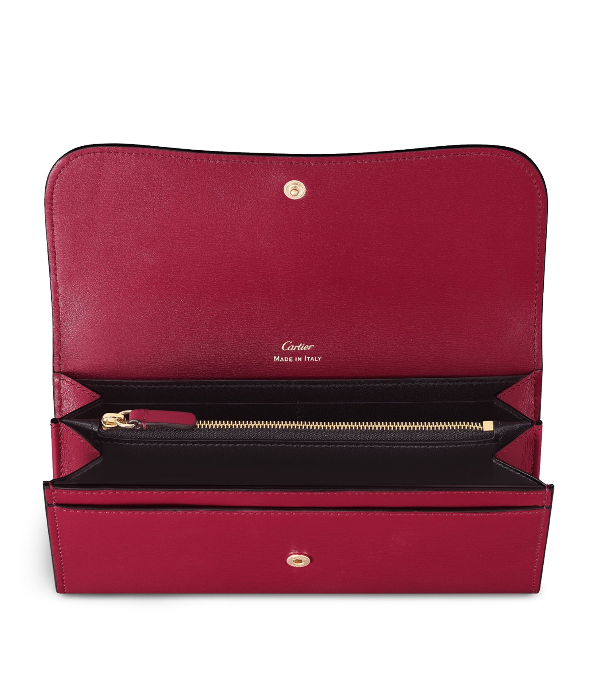 Red Calfskin Panthère de Cartier Wallet