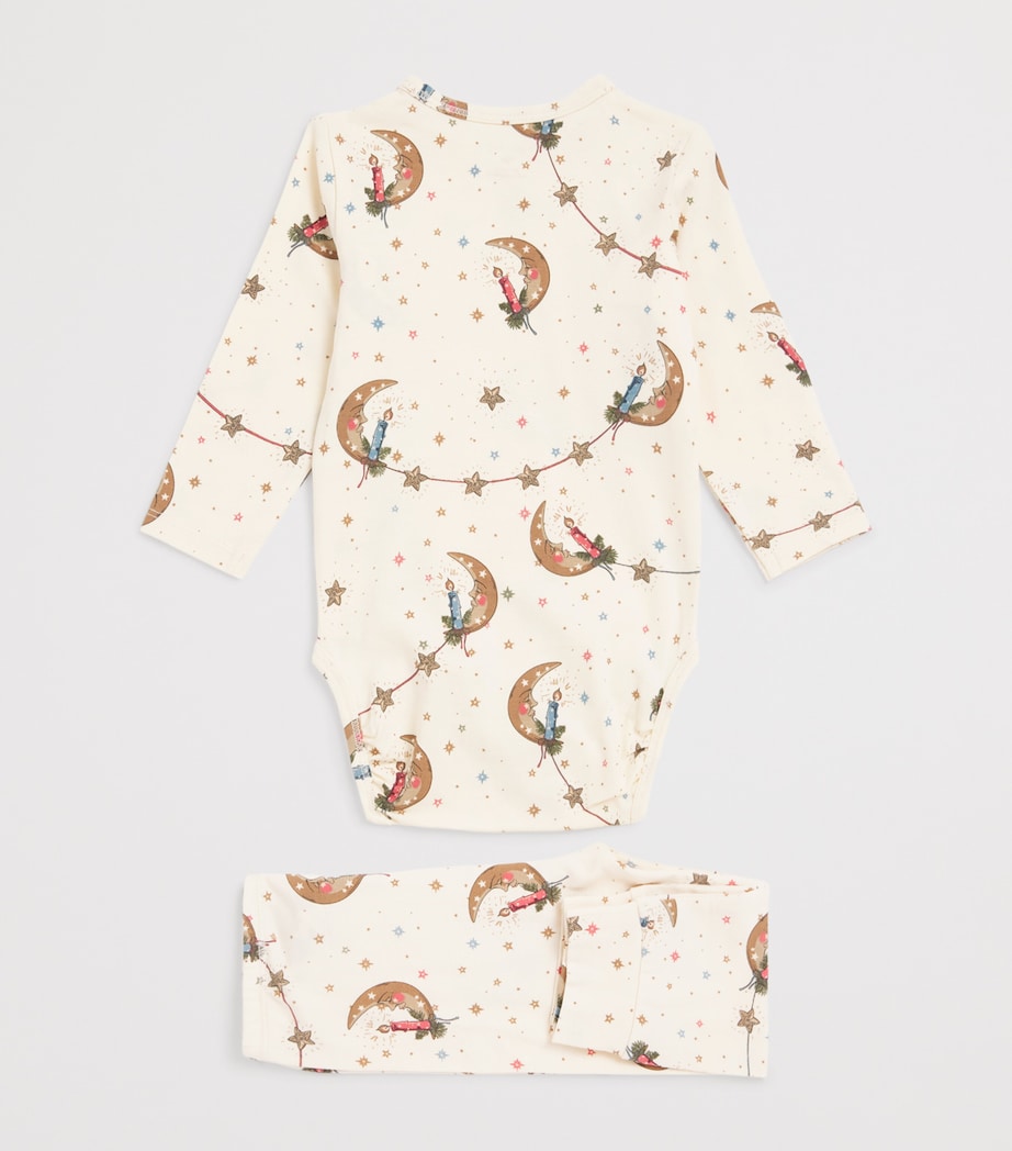 Cotton-Blend Basic Christmas Pyjama Set (0-6 Months)