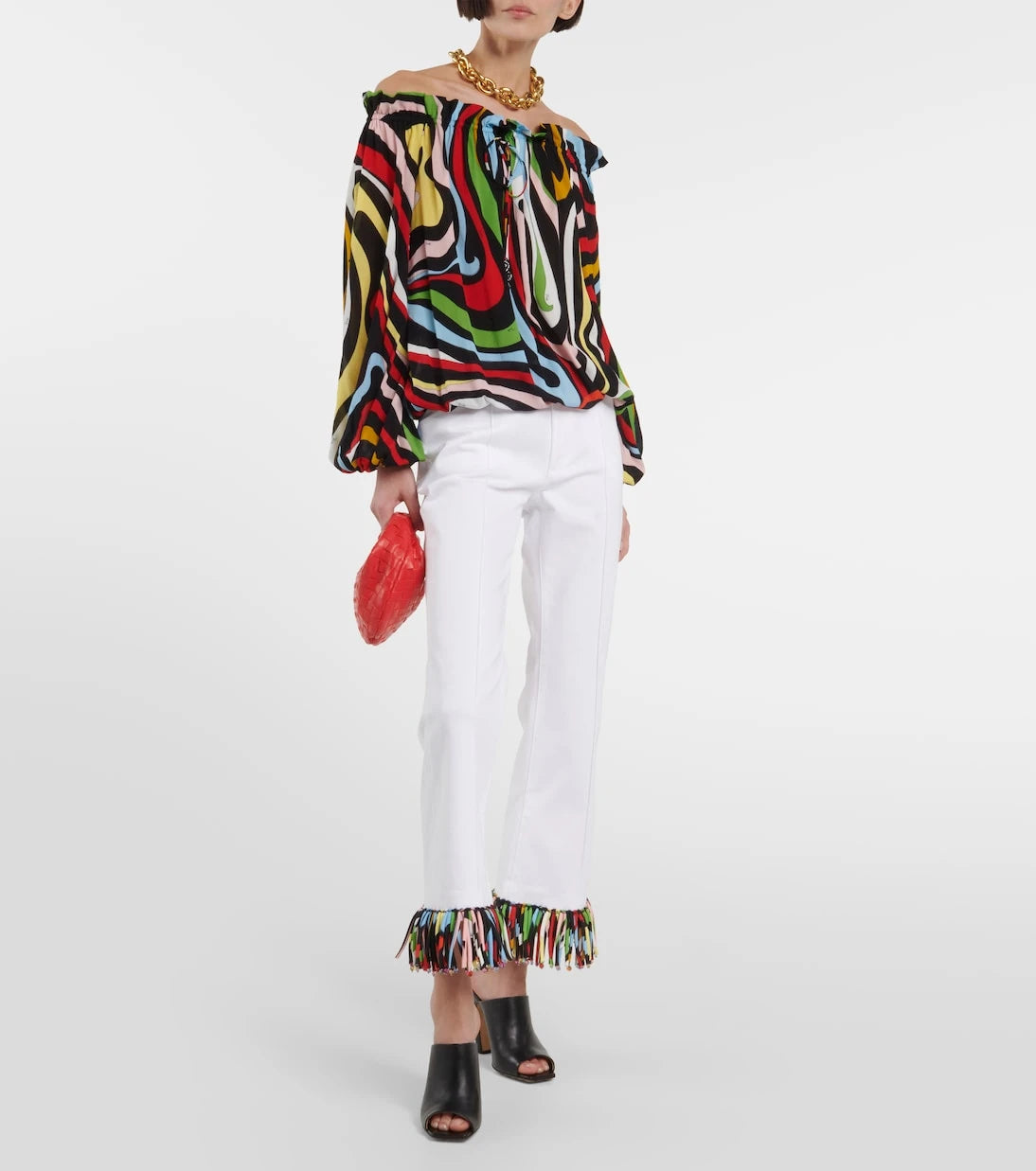 Pucci - High-rise cropped pants