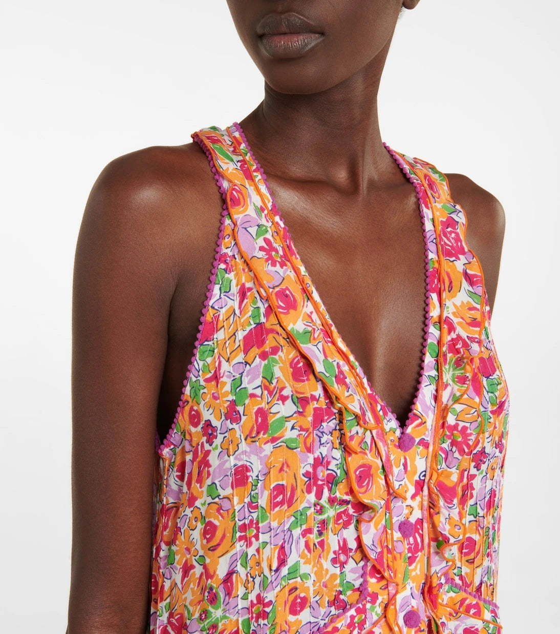 Poupette St Barth - Mae floral ruffled minidress