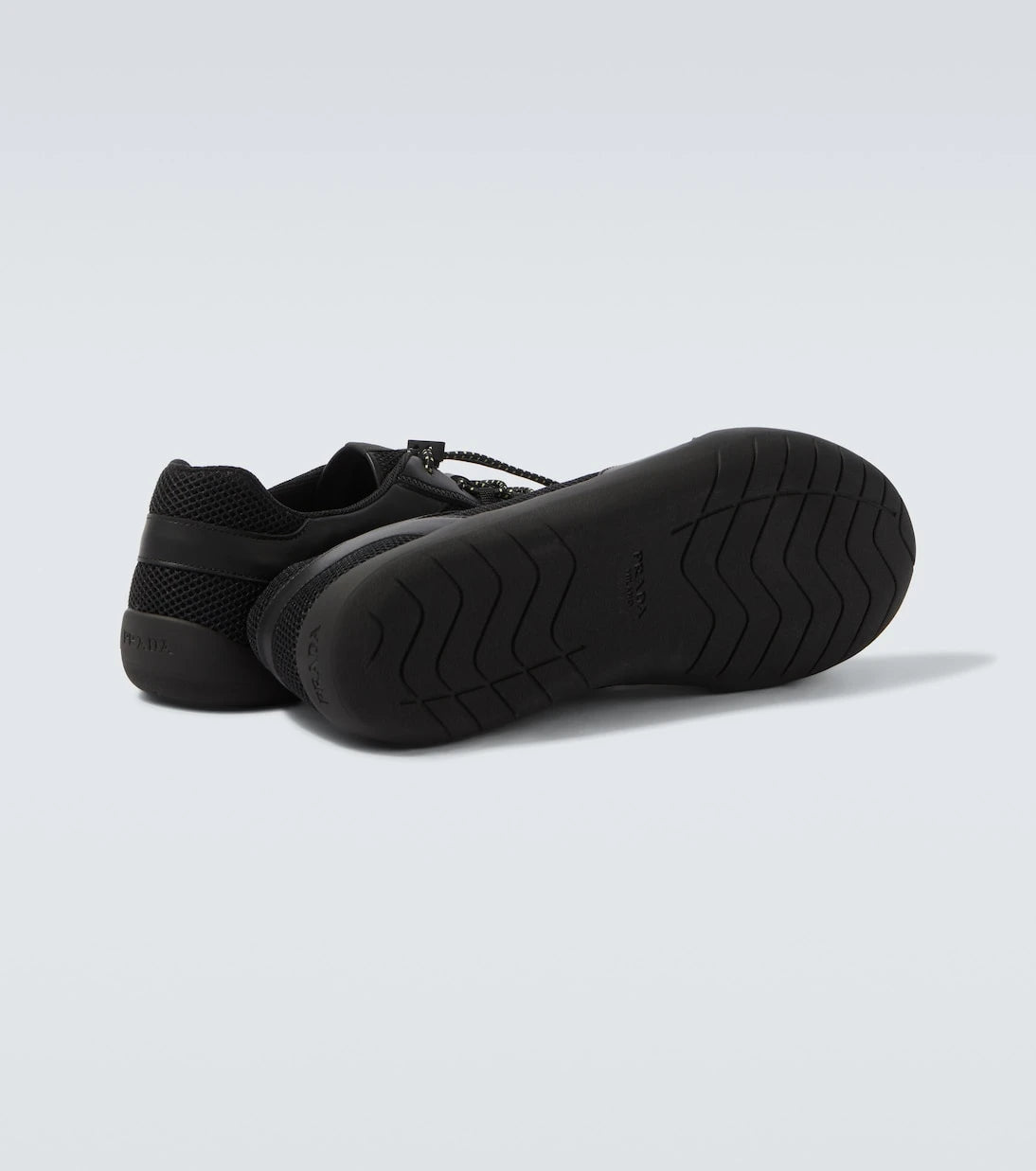 Prada - Speedrock leather-trimmed sneakers