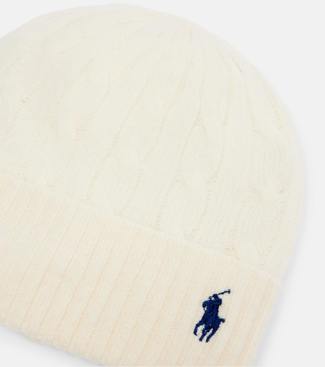 Polo Ralph Lauren - قبعة صغيرة من الصوف والكشمير المطرزة