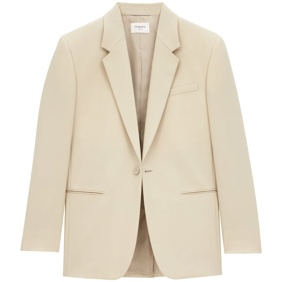 Saint Laurent Beige Wool Blazer