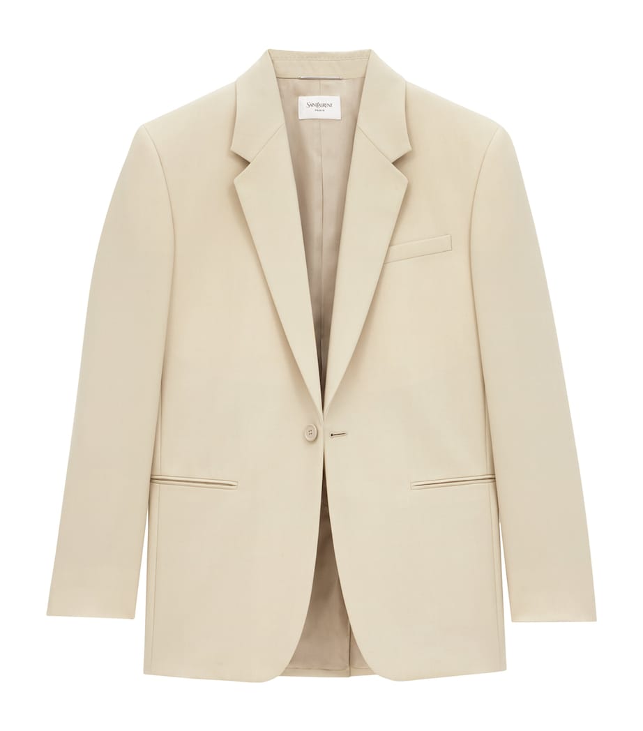 Saint Laurent Beige Wool Blazer