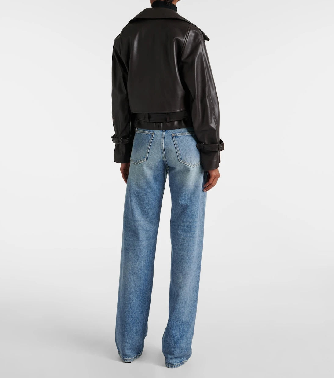 Nour Hammour - Hatti leather biker jacket
