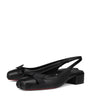 Christian Louboutin Black Mamaflirt Leather Slingbacks 30