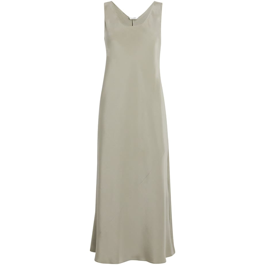 Max Mara Green Silk Midi Dress