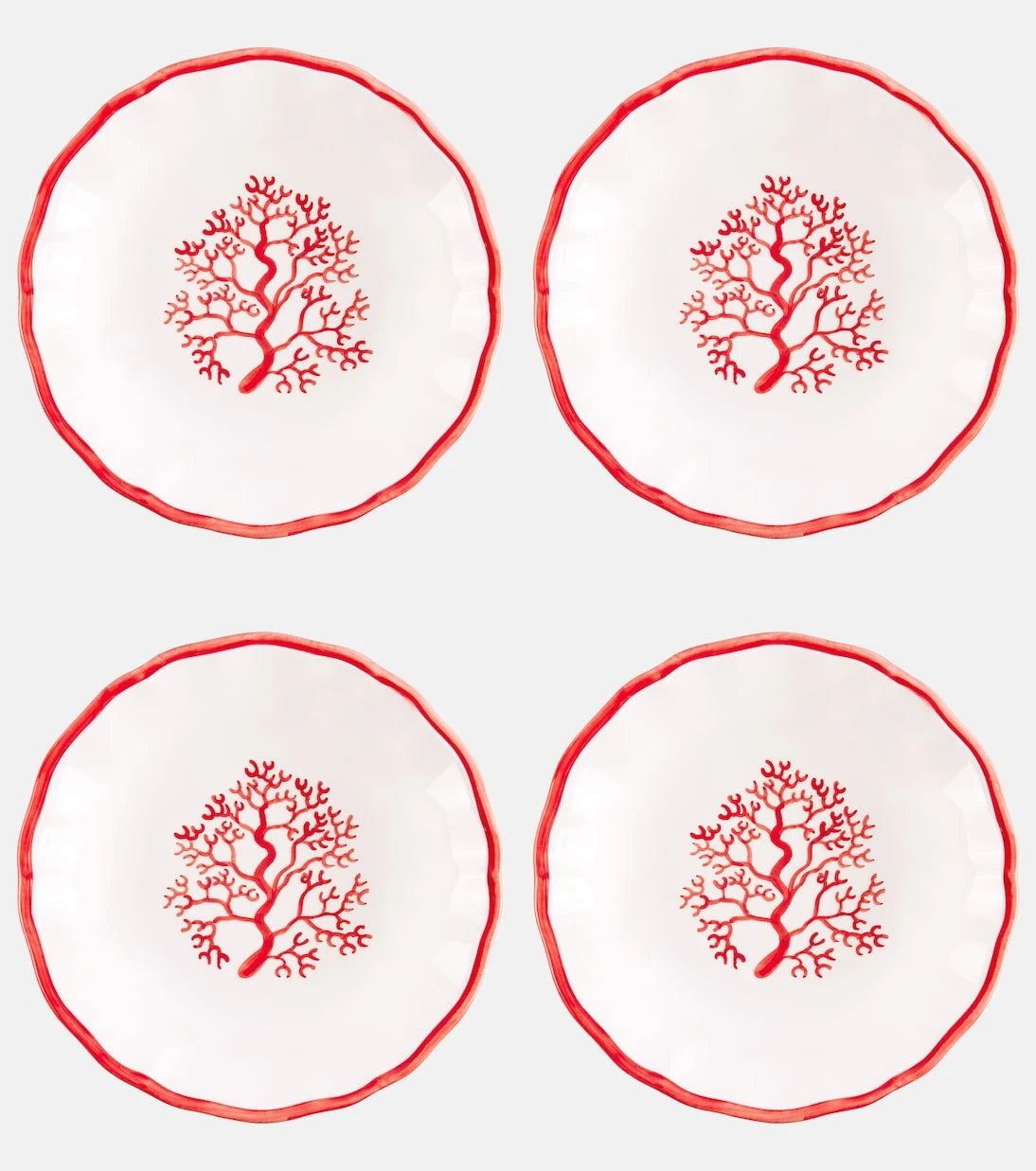Les-Ottomans - Coral set of 4 ceramic bowls