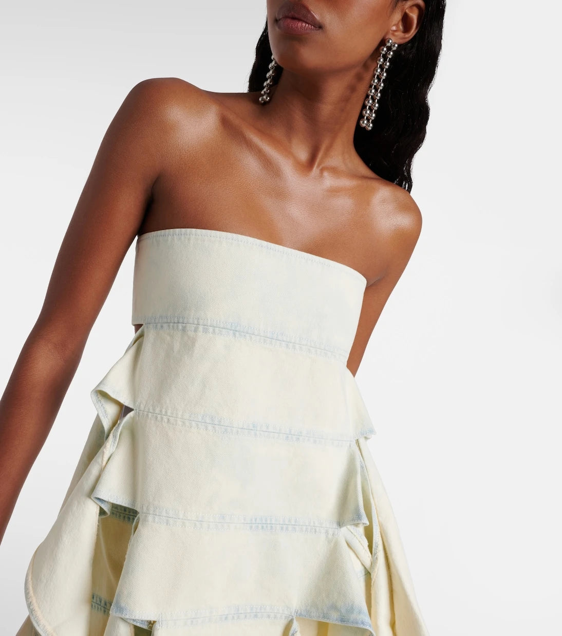 Y/Project - Bug off-shoulder denim top