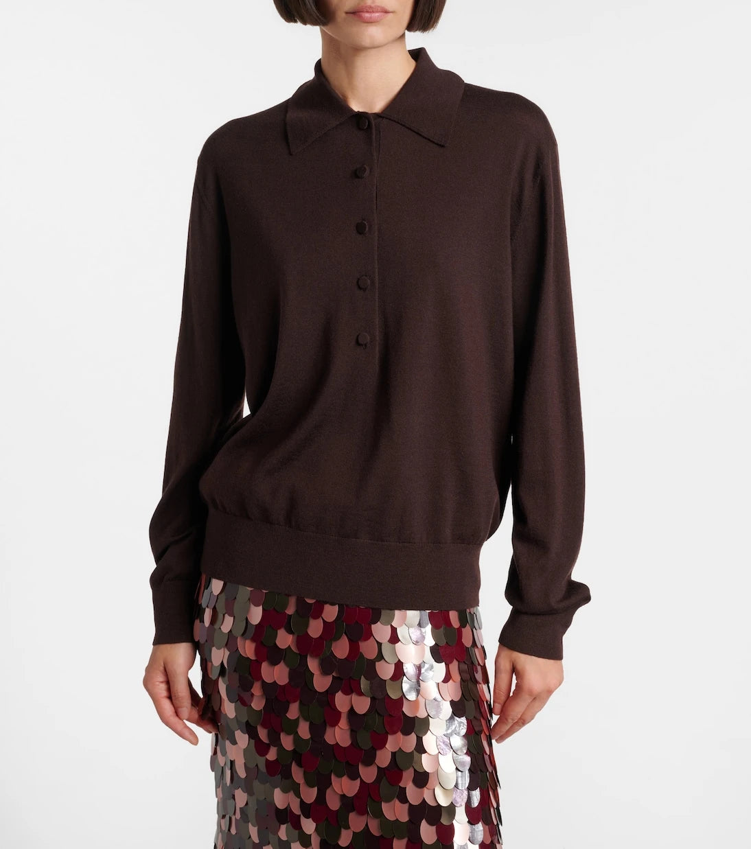 Dries Van Noten - قميص بولو من الصوف