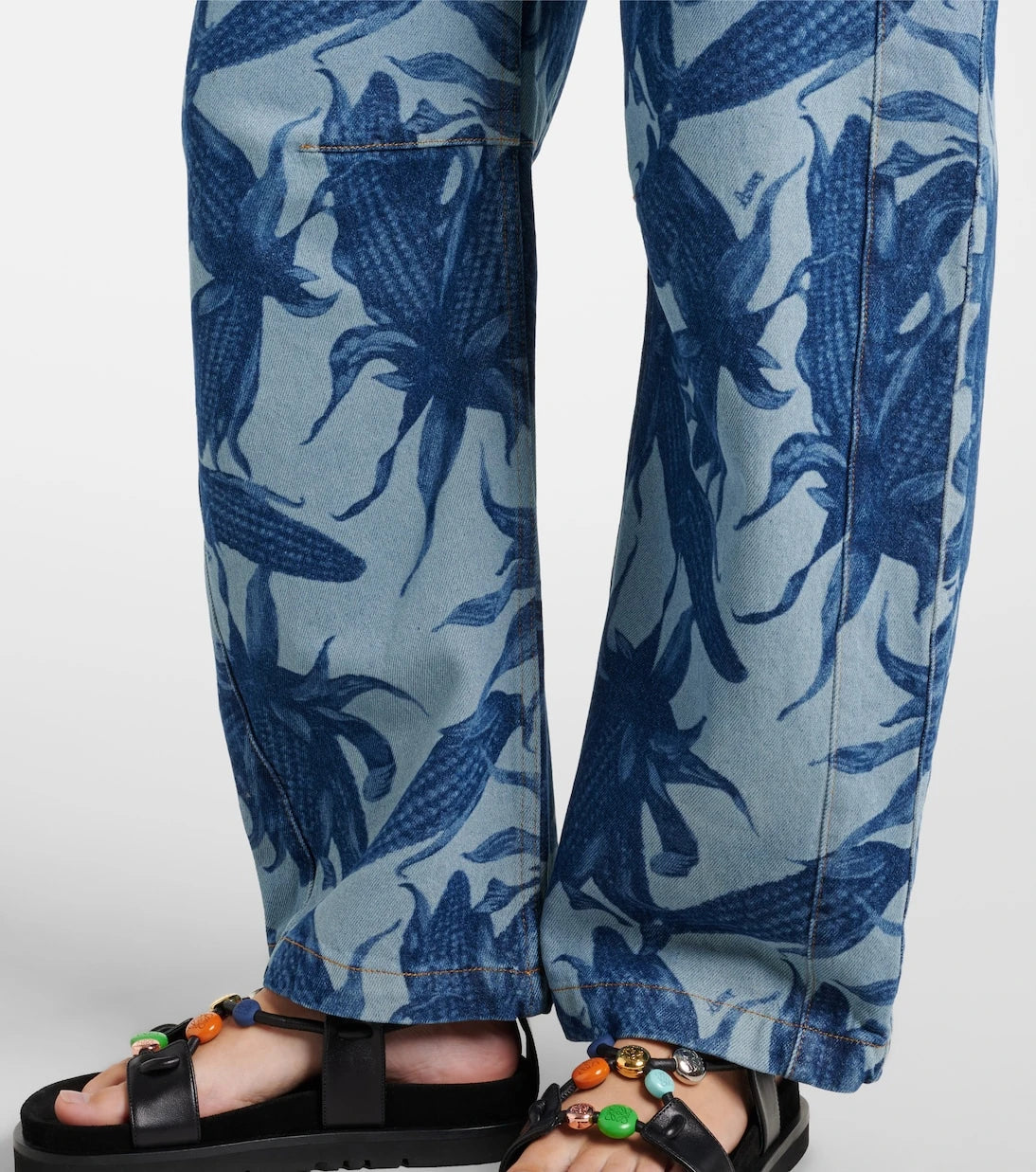 Loewe - Paula's Ibiza printed barrel-leg jeans