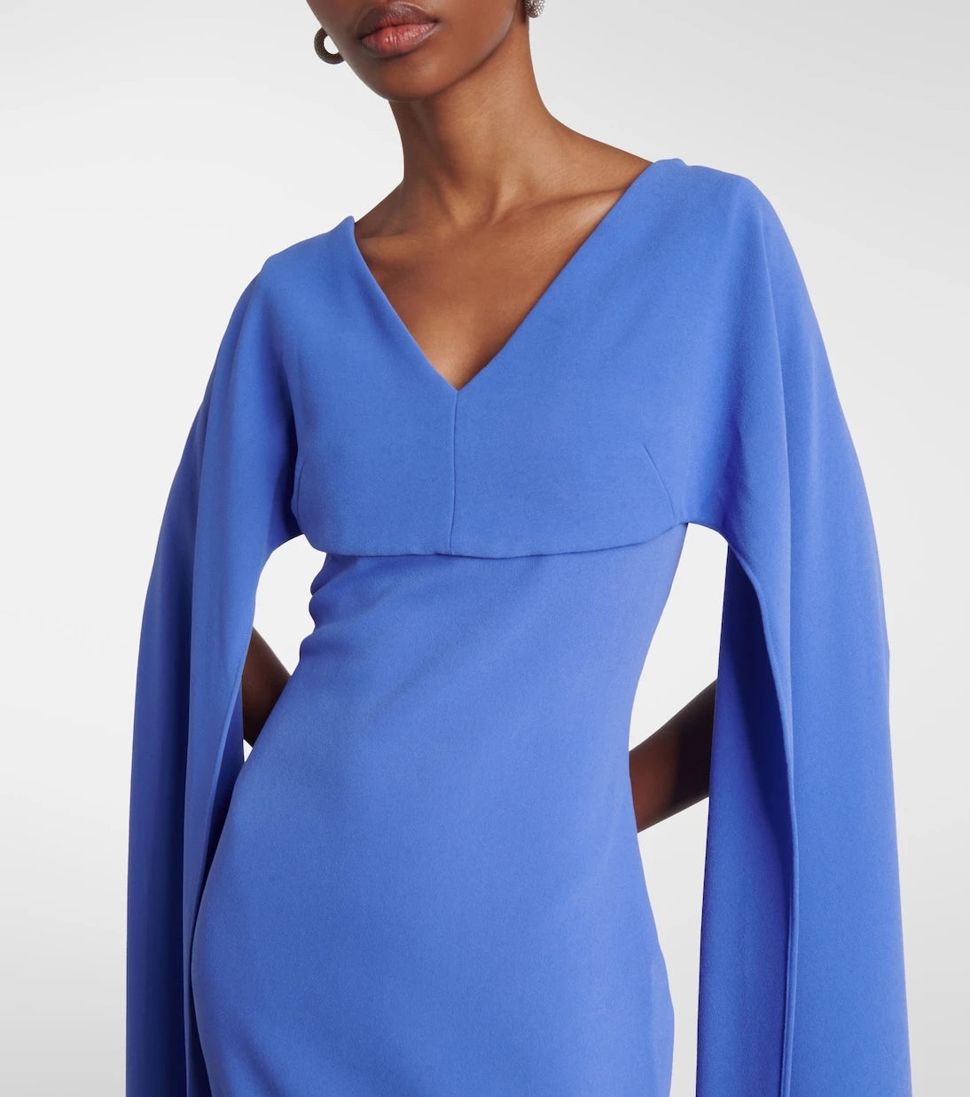 Solace London - Morgan caped crêpe gown