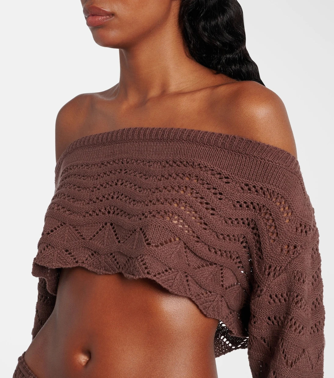 Bananhot - Helena crochet cotton-blend crop top