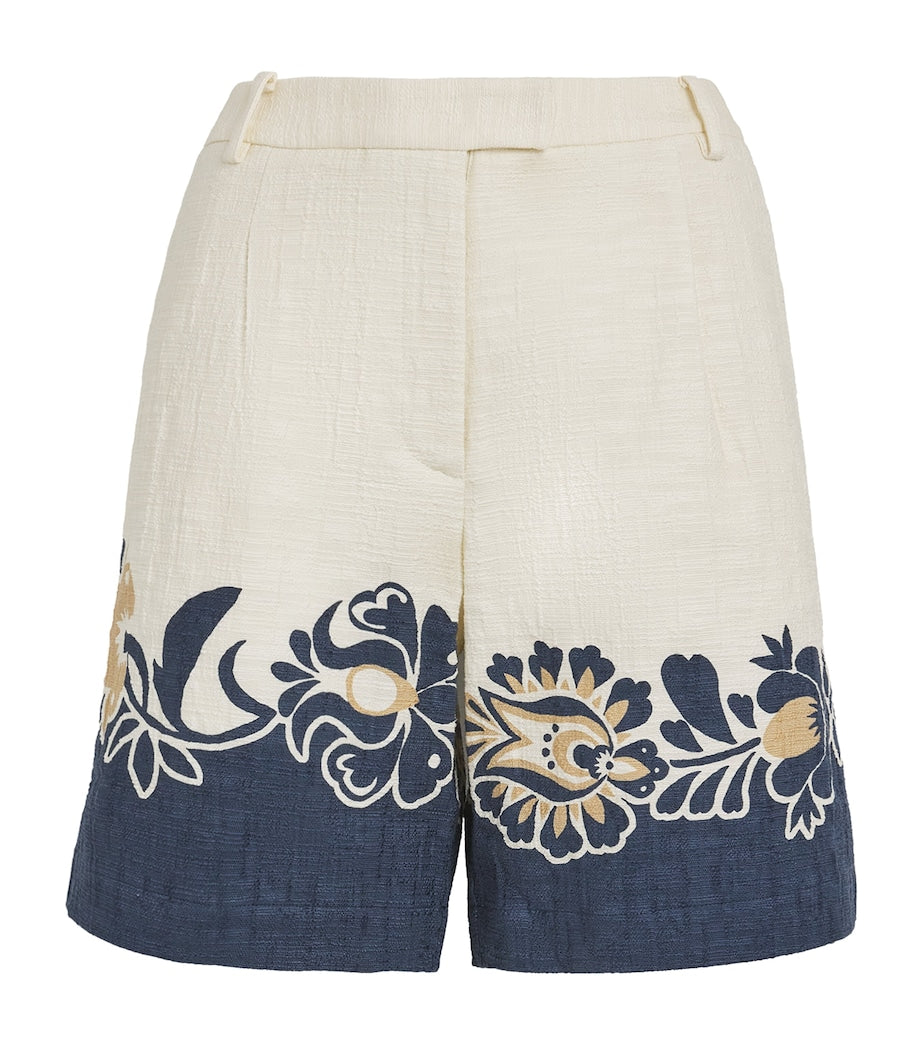 Multi Stretch-Cotton Boyfriend Bermuda Shorts