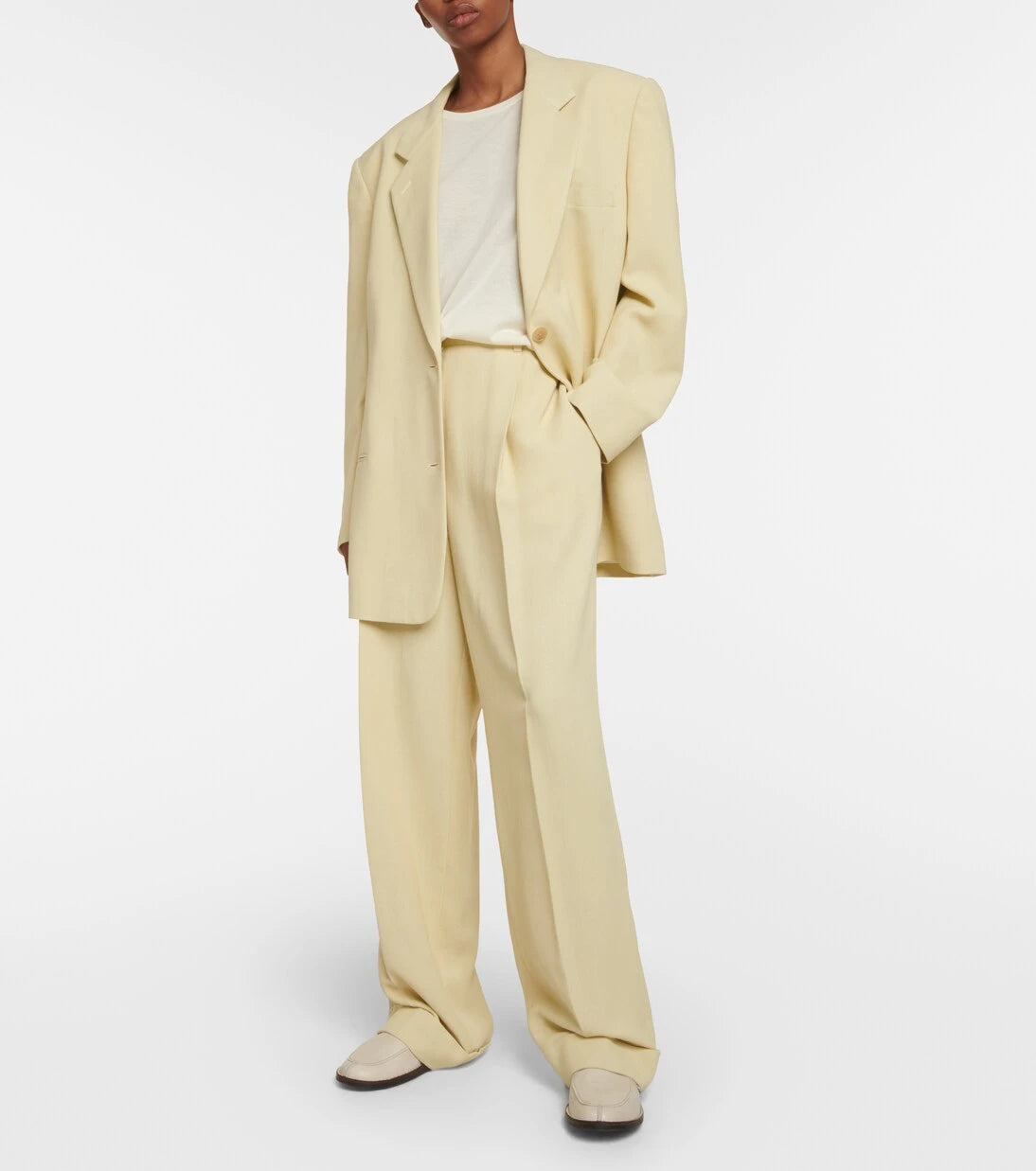 The Row - Tor crêpe wide-leg pants