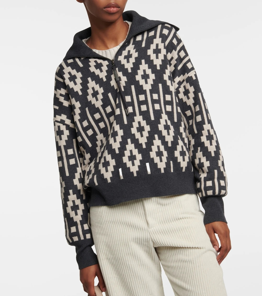 Brunello Cucinelli - Vintage Jacquard wool-blend sweater