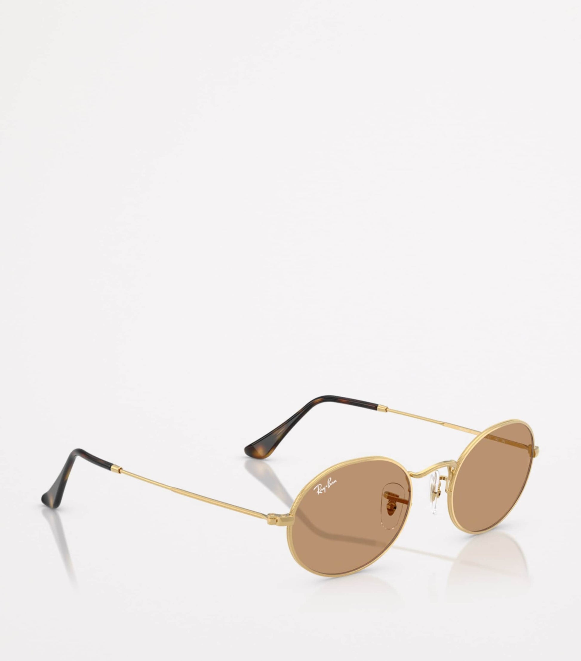 Ray-Ban Gold RB3547 Oval Metal Sunglasses