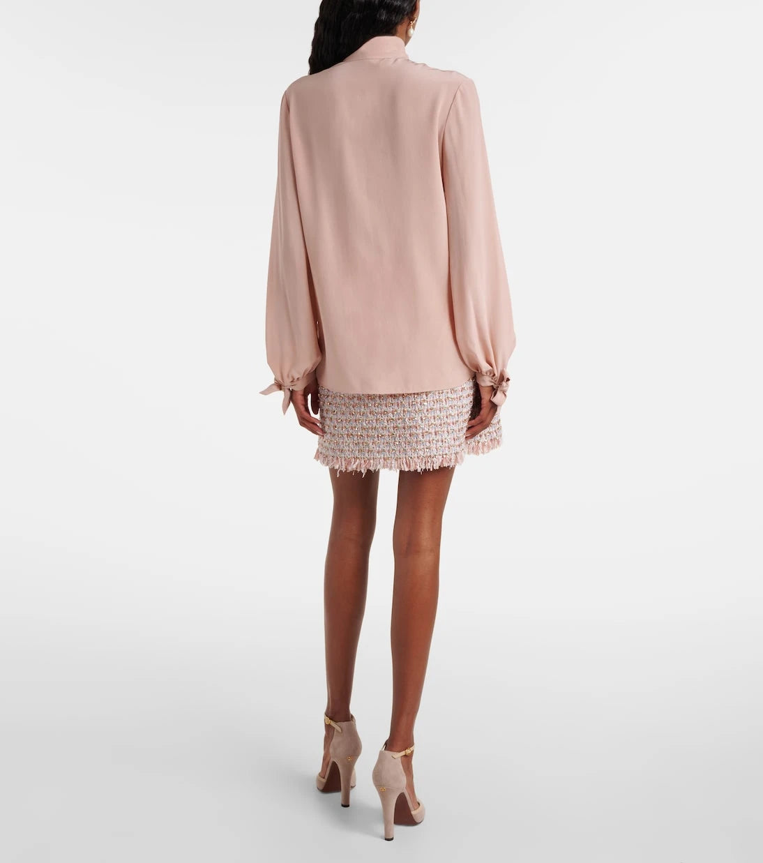 Valentino - Bow-detail silk crêpe blouse