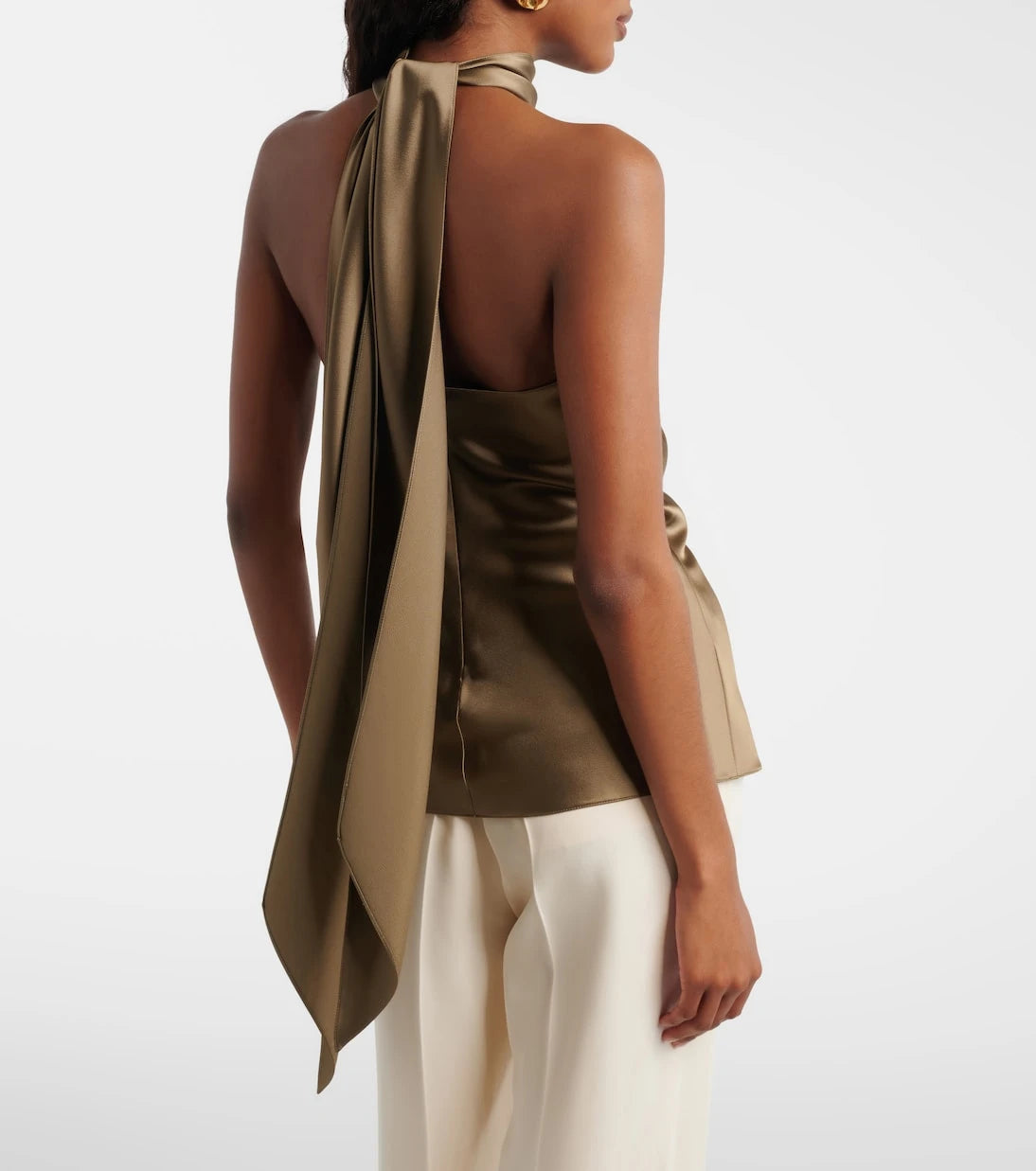 Ralph Lauren Collection - Chiltons tie-neck satin top