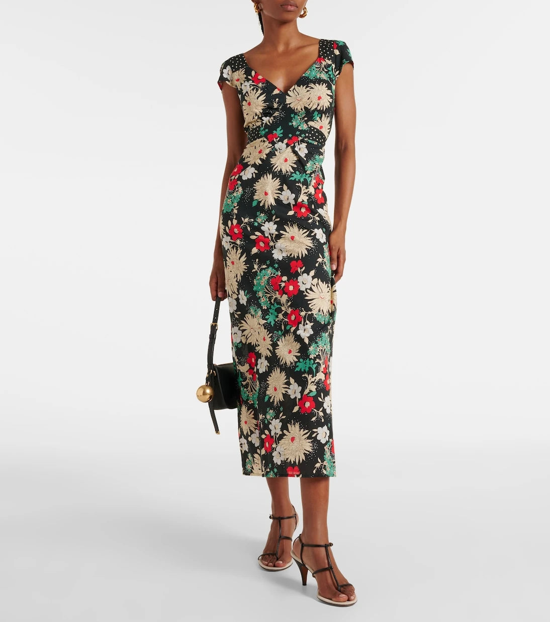 Rixo - Carey floral cotton midi dress