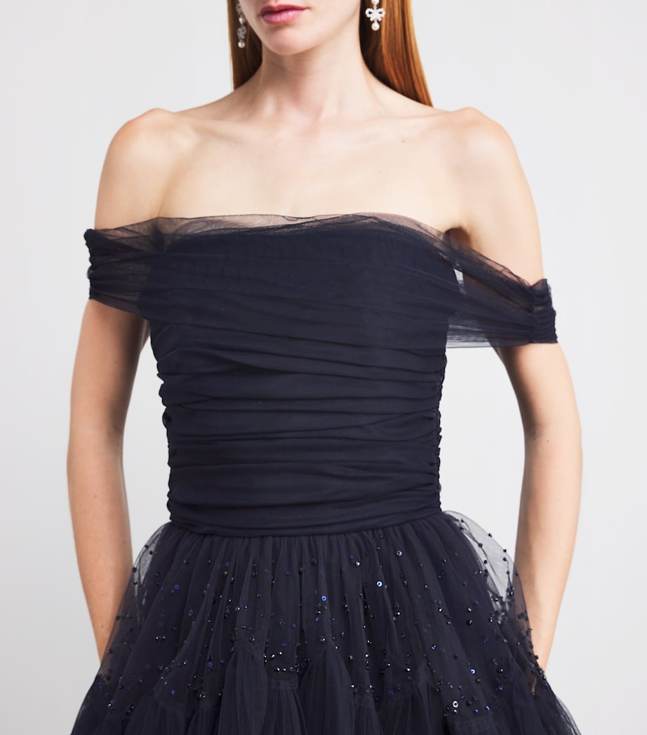 Sequin-Detail Queenie Gown