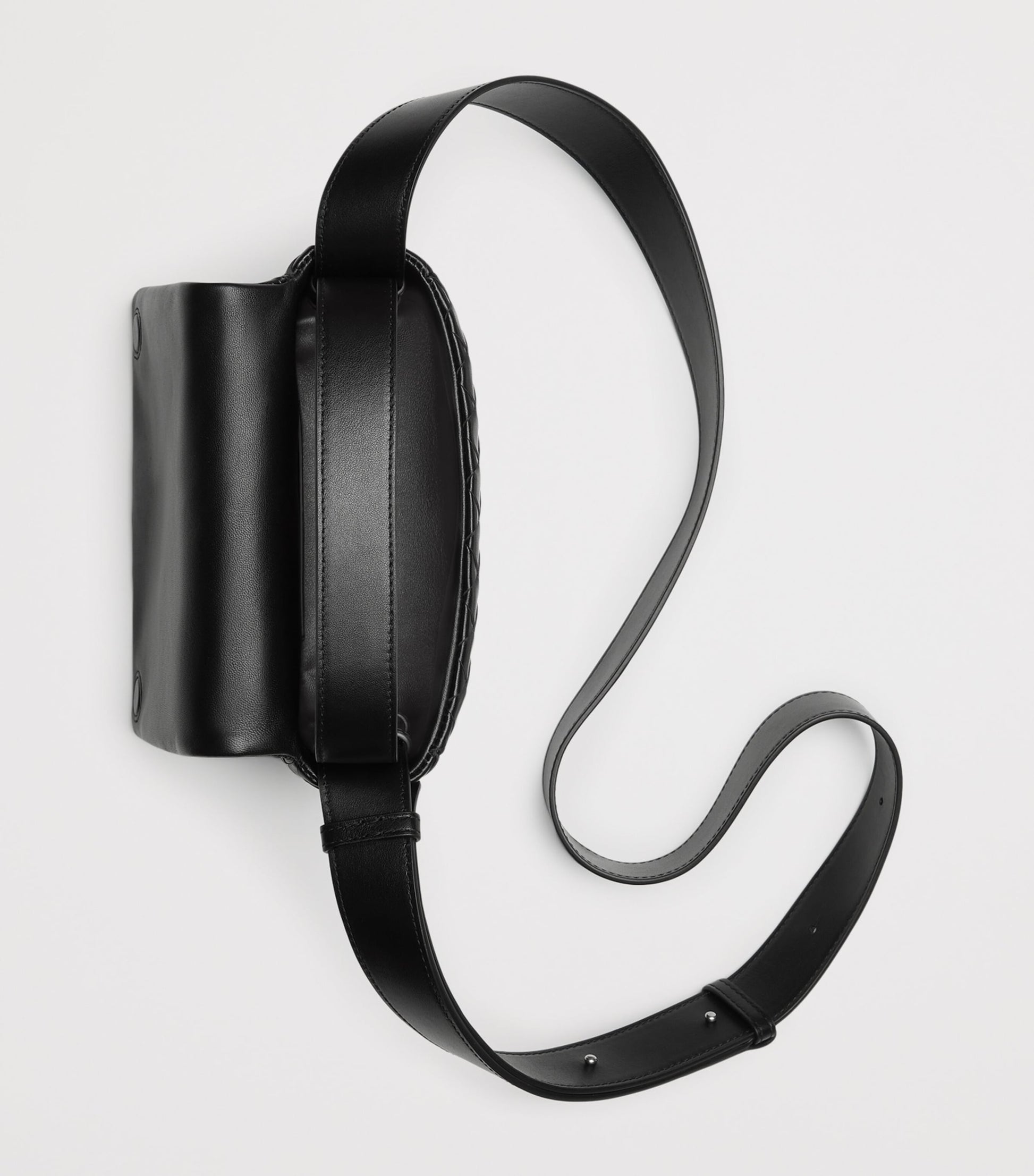 Mini Leather Intrecciato Flap Cross-Body Bag