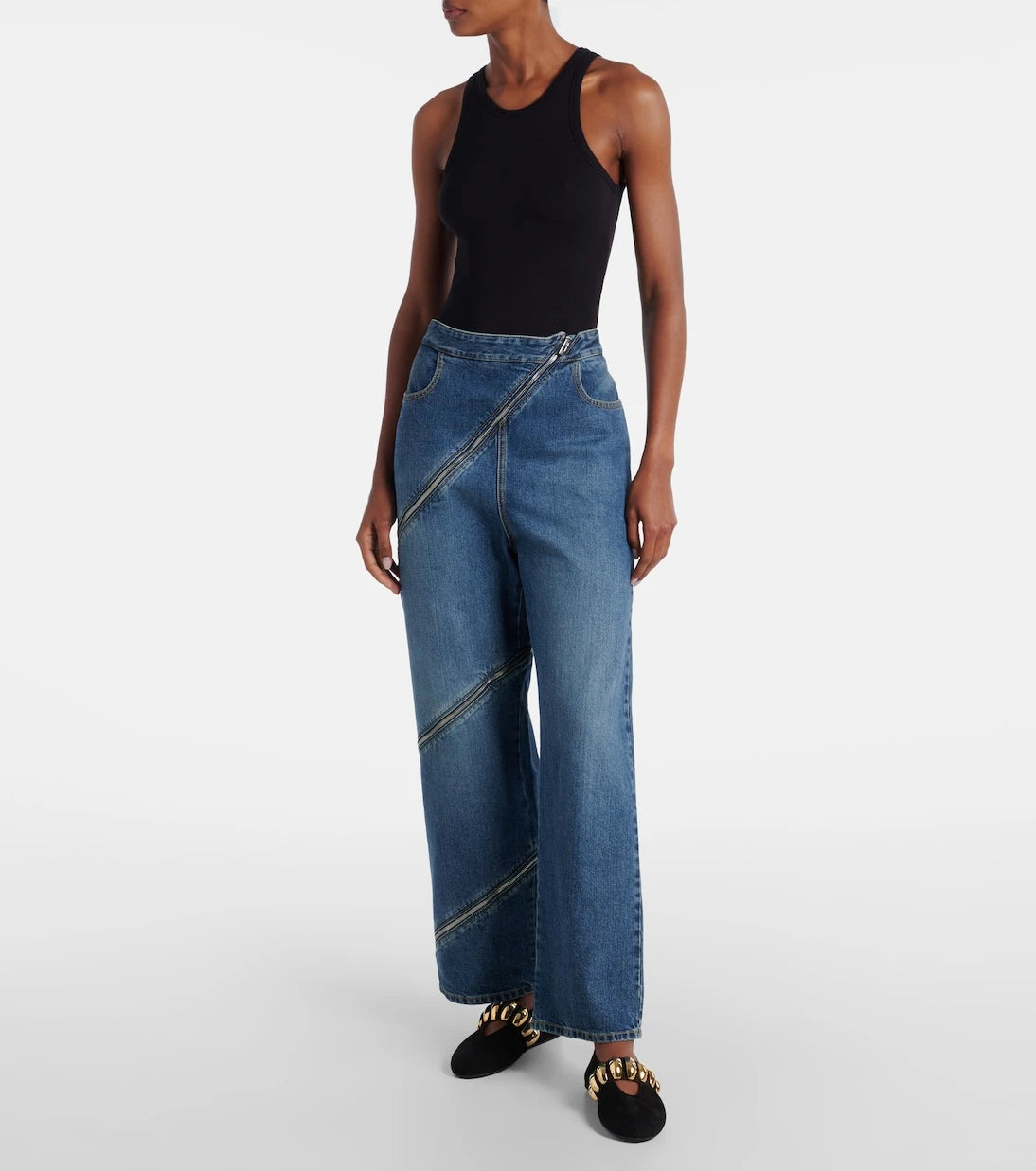 Alaïa - Embellished suede ballet flats